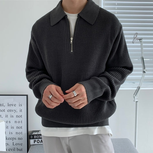 Lapel Sweater Men's Winter