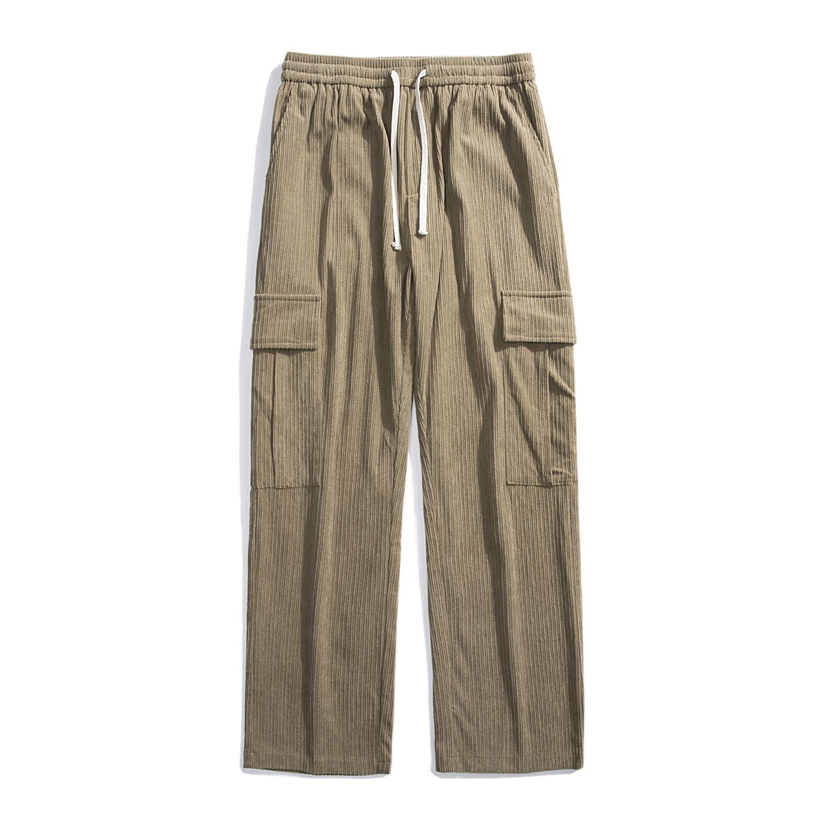 Autumn And Winter Corduroy Loose Straight Cargo Pants