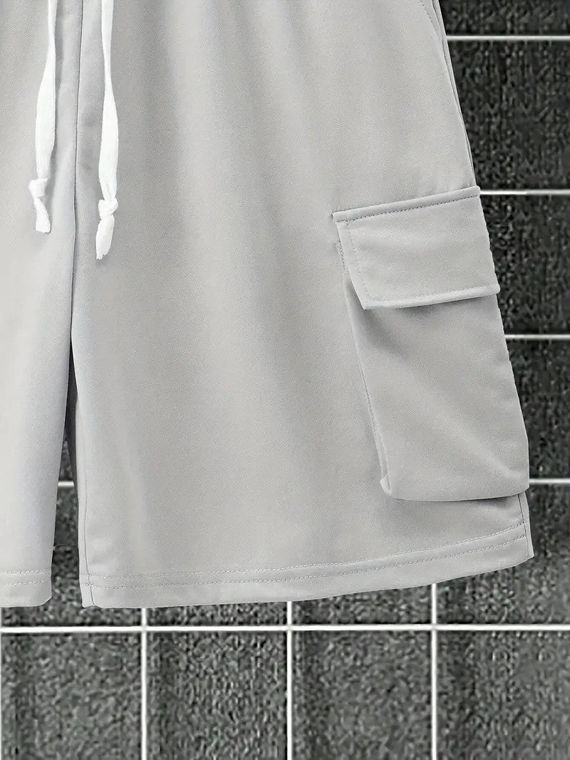 Men's Casual T-Shirt & Drawstring Shorts Set